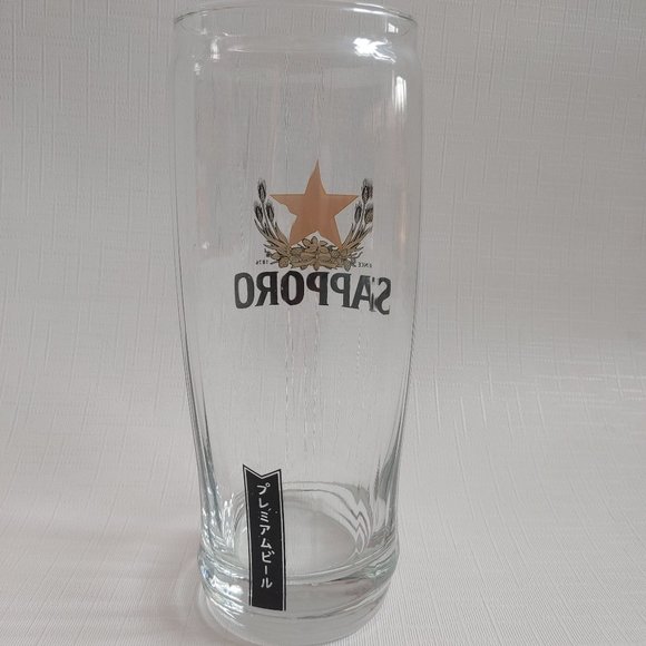 SAPPORO Pint Glass Japanese Beer GOLD STAR Beer Can Glass - Picture 4 of 4